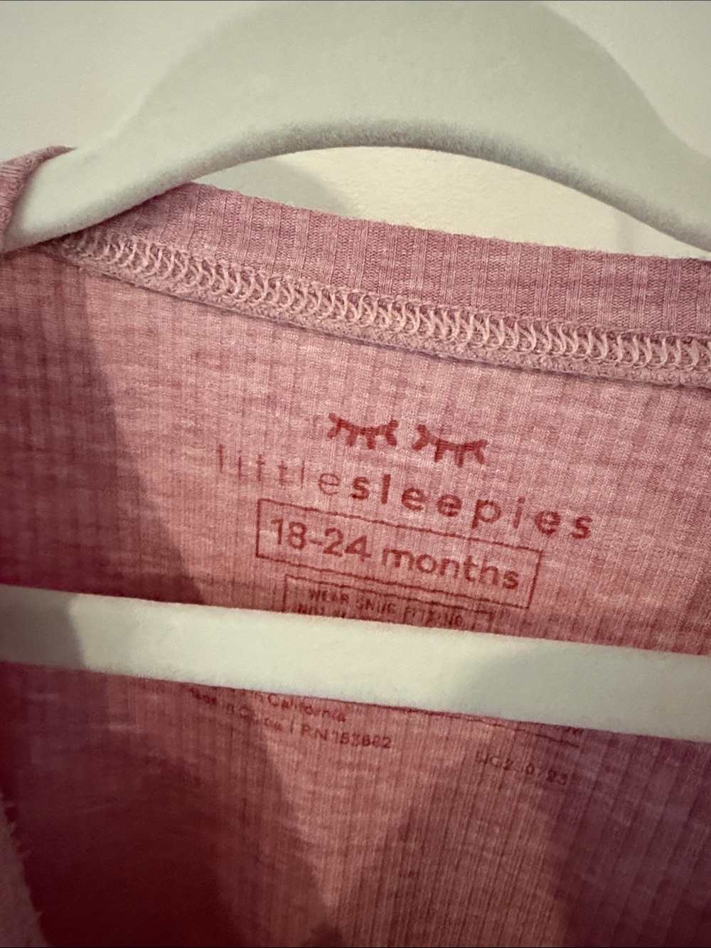 Little Sleepies Pink Ribbed Two Piece Set - Picture 2 of 2
